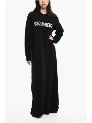 Dsquared² Sweat Maxi Dress with Contrast Logo