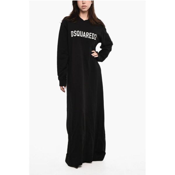 Dsquared² Sweat Maxi Dress with Contrast Logo