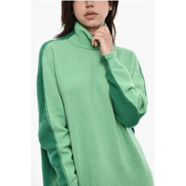 Dsquared² Turtleneck Wool and Cashmere Maxi Dress - Image 3
