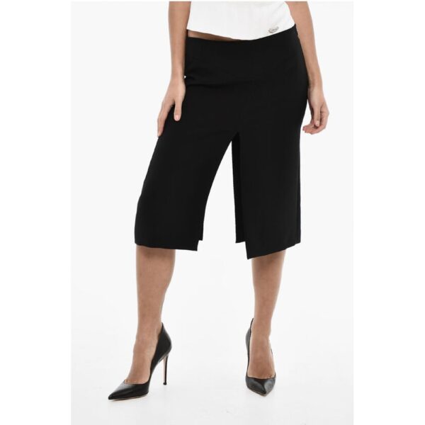 Dsquared² Solid Color Longuette with Frontal and Back Double Split