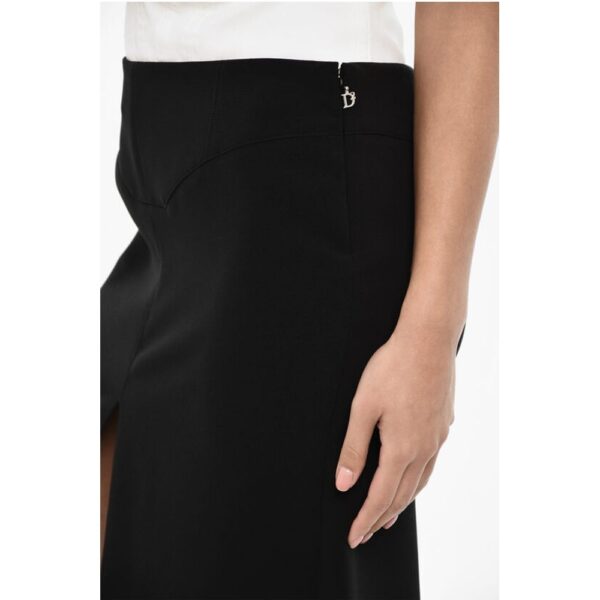 Dsquared² Solid Color Longuette with Frontal and Back Double Split - Image 3