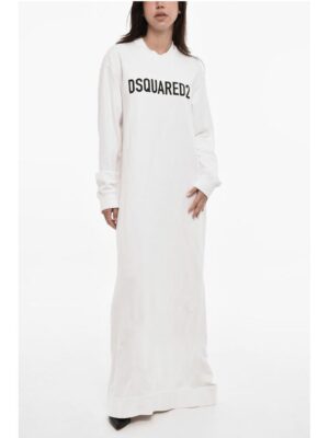 Dsquared² Sweat Maxi Dress with Contrast Logo