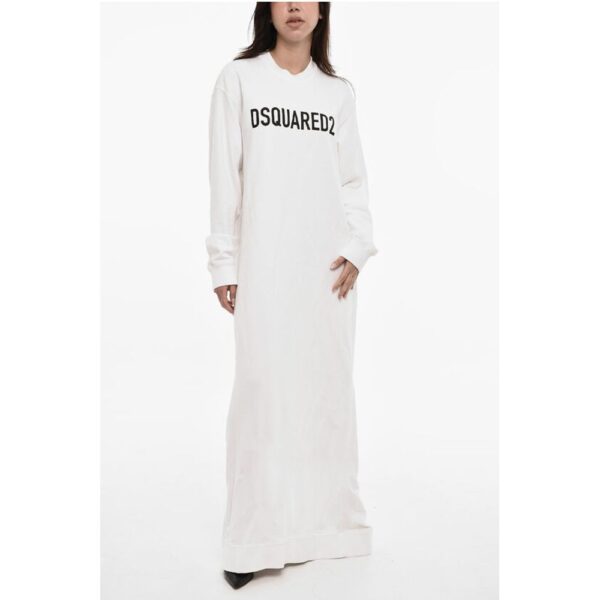 Dsquared² Sweat Maxi Dress with Contrast Logo