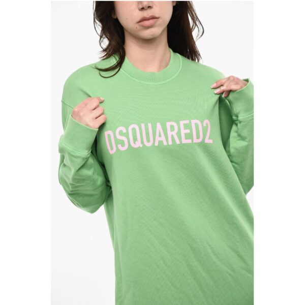 Dsquared² Brushed Sweatshirt Long Dress With Logo Print - Image 3