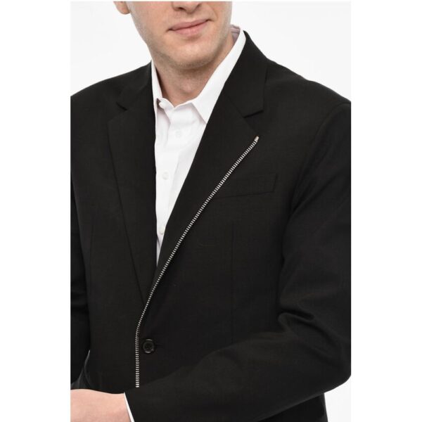Dsquared² Wool Blend Single Breasted Blazer With Zip Details - Image 3