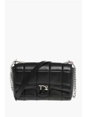Dsquared² Quilted Leather Crossbody Bag with Front Logo