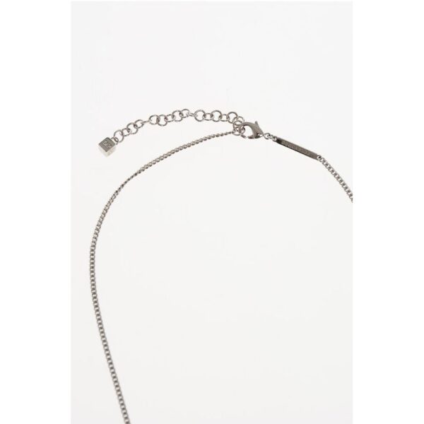 Dsquared² Brass Necklace with Ring Charms Embellished with Zirconias - Image 3