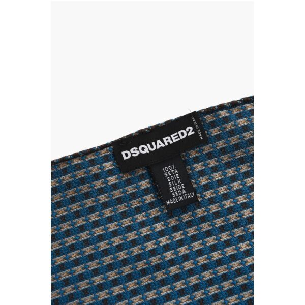 Dsquared² Floral Motif Silk Pocket Square - Image 3