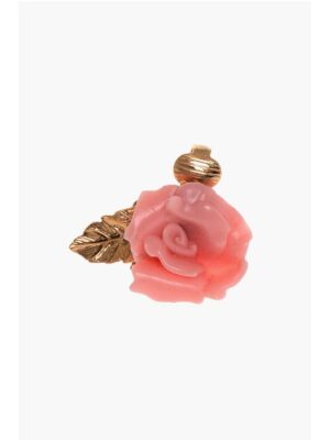 Dsquared² Rose Shaped Metal Clip-On Single Earring