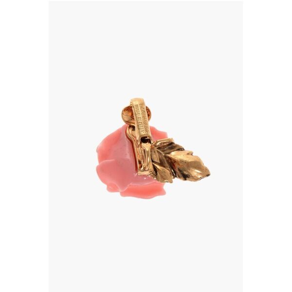 Dsquared² Rose Shaped Metal Clip-On Single Earring - Image 2