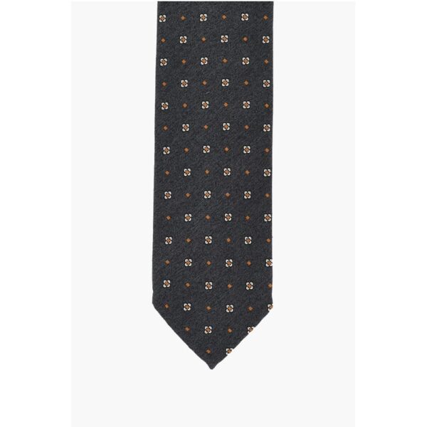 Dsquared² Silk Tie with Flowers Embroideries - Image 2