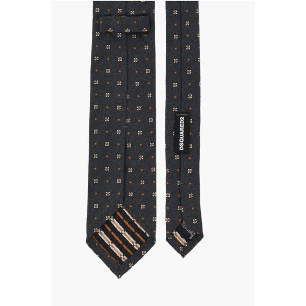 Dsquared² Silk Tie with Flowers Embroideries - Image 3