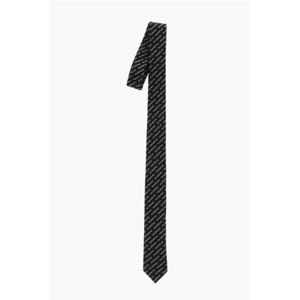 Dsquared² Silk Tie with All-Over Logo