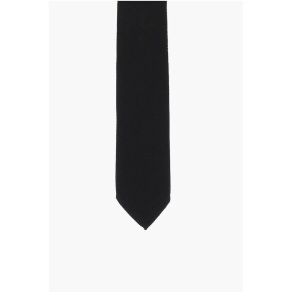 Dsquared² Solid Color Silk Tie with Micro Patterns