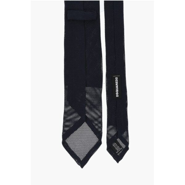 Dsquared² Solid Color Gauzed Silk Tie - Image 3