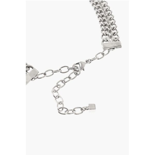 Dsquared² Metal Choker Necklace with Rhinestone Embellished Detail - Image 3