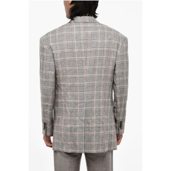 Dsquared² Flap Pockets Districh Check 2 Buttons Blazer - Image 2