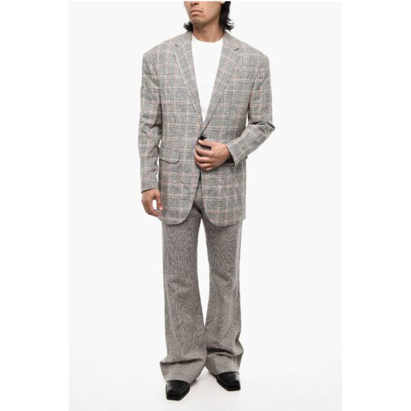 Dsquared² Flap Pockets Districh Check 2 Buttons Blazer - Image 4