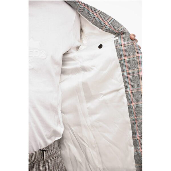 Dsquared² Flap Pockets Districh Check 2 Buttons Blazer - Image 5
