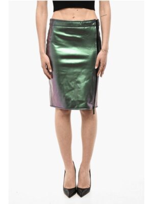 Dsquared² Iridescent Motif Longuette Skirt With Zipped Closure