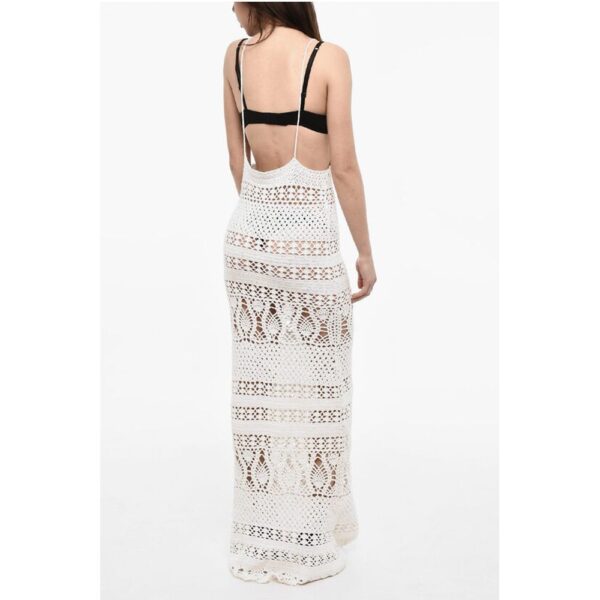 Dsquared² Deep Neckline Crochet Maxi Dress - Image 2