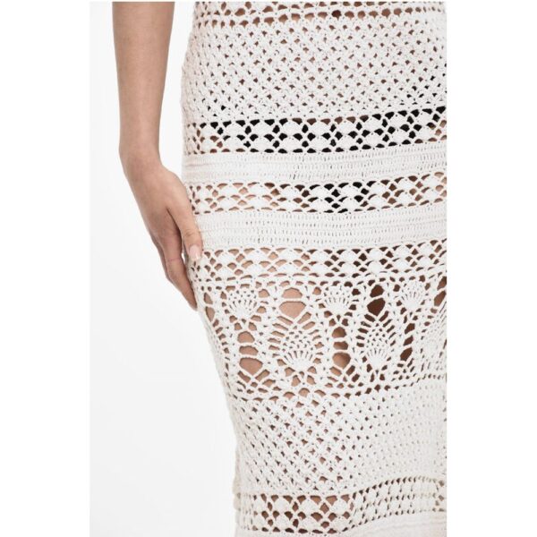 Dsquared² Deep Neckline Crochet Maxi Dress - Image 4