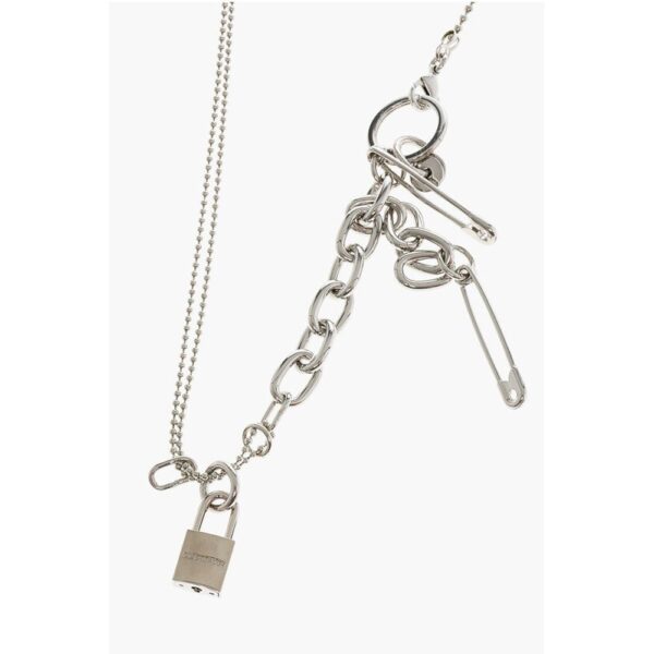 Dsquared² Silver-Tone Effect Metal Necklace with Pendants - Image 2
