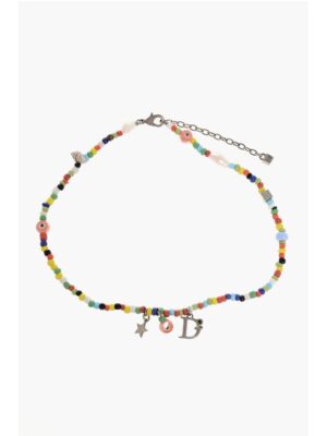 Dsquared² Multicolor Beaded Necklace with Charms