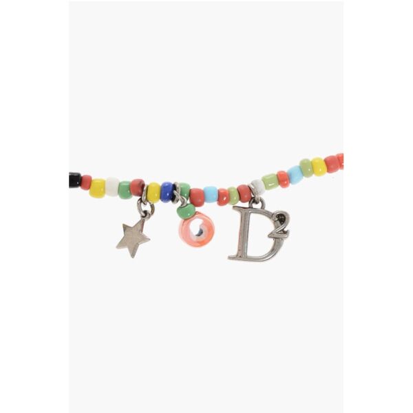 Dsquared² Multicolor Beaded Necklace with Charms - Image 2