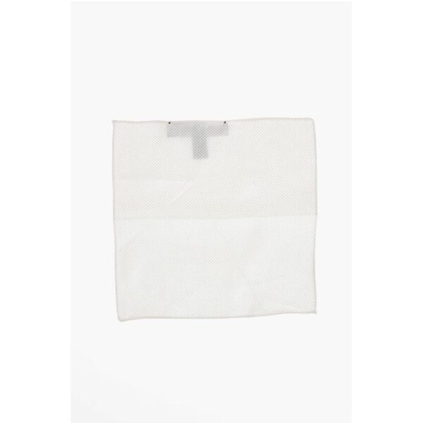 Dsquared² Solid Color Silk Pocket Square with Micro Patterns