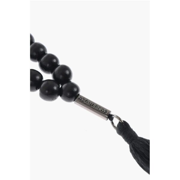 Dsquared² Wooden Necklace with Decorative Tassel - Image 3