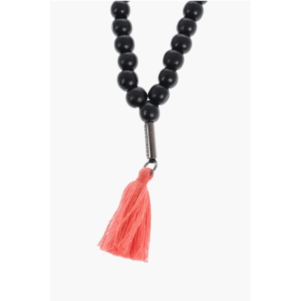 Dsquared² Wooden Necklace with Decorative Tassel - Image 2