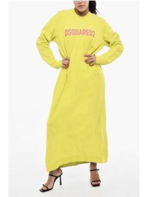 Dsquared² Sweat Maxi Dress with Contrast Logo