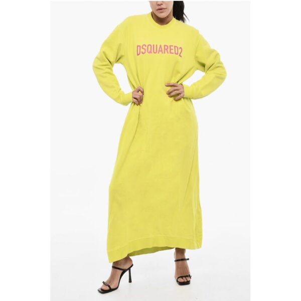 Dsquared² Sweat Maxi Dress with Contrast Logo