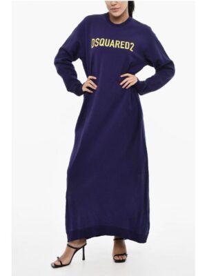 Dsquared² Sweat Maxi Dress with Contrast Logo