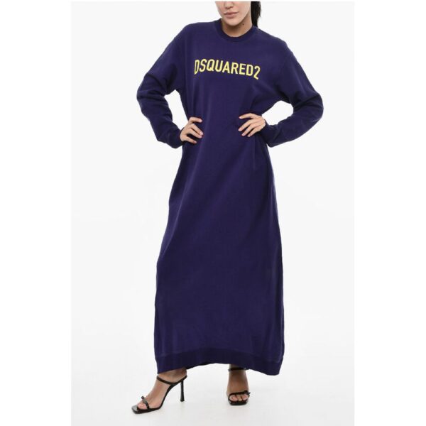 Dsquared² Sweat Maxi Dress with Contrast Logo