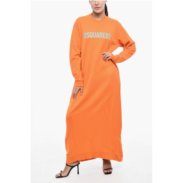 Dsquared² Sweat Maxi Dress with Contrast Logo - Image 2
