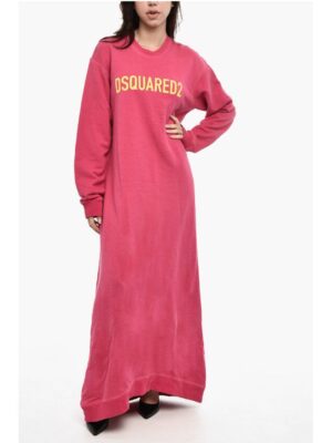 Dsquared² Sweat Maxi Dress with Contrast Logo