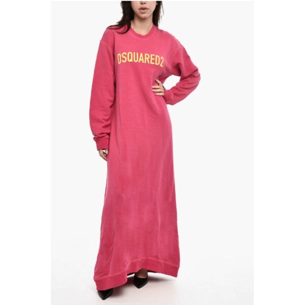 Dsquared² Sweat Maxi Dress with Contrast Logo