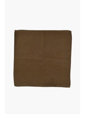 Dsquared² Solid Color Silk Pocket Square with Micro Patterns
