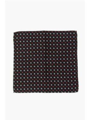 Dsquared² Silk Pocket Square with All-Over Monogram