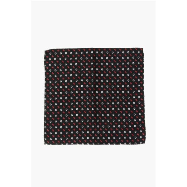 Dsquared² Silk Pocket Square with All-Over Monogram