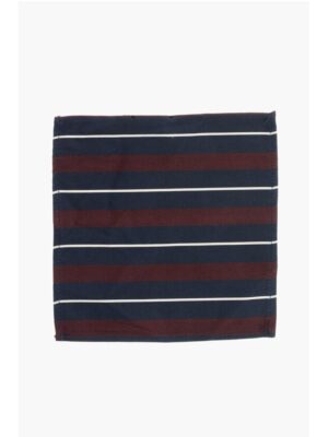 Dsquared² Striped Silk and Cotton Pocket Square