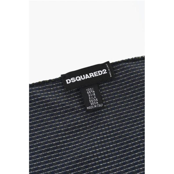Dsquared² Micro Checked Silk Pocket Square - Image 3