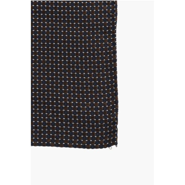 Dsquared² Micro Checked Silk Pocket Square - Image 2
