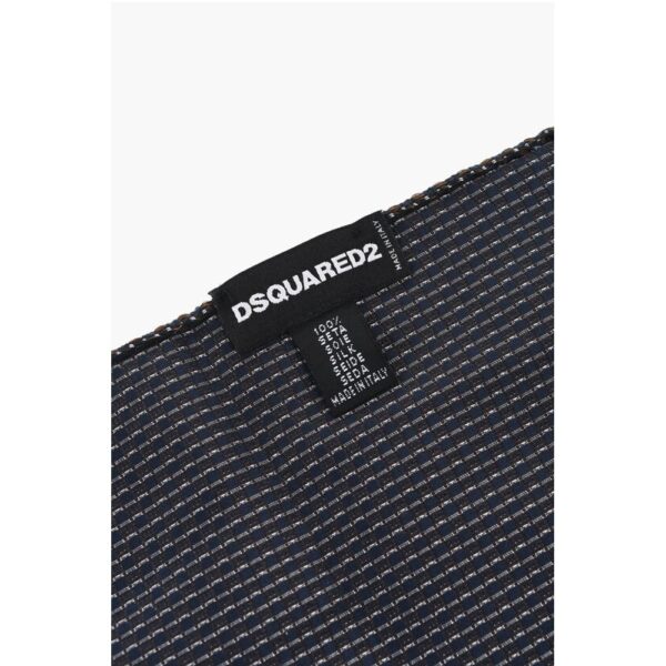 Dsquared² Micro Checked Silk Pocket Square - Image 3
