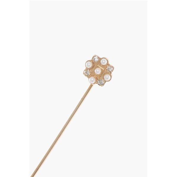 Dsquared² Metal D2 CLASSIC Tie Pin with Rhinestone Detail - Image 2