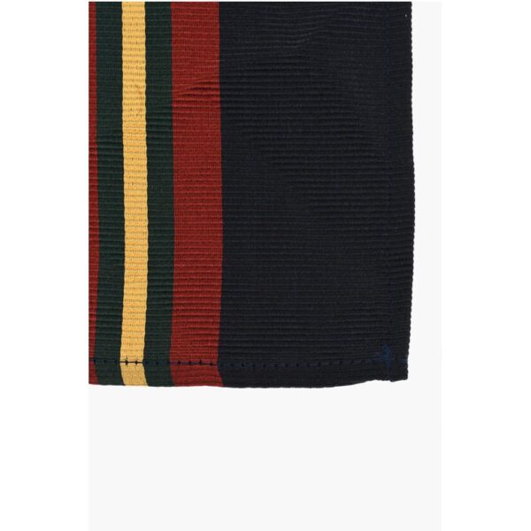 Dsquared² Striped Silk and Cotton Pocket Square - Image 2