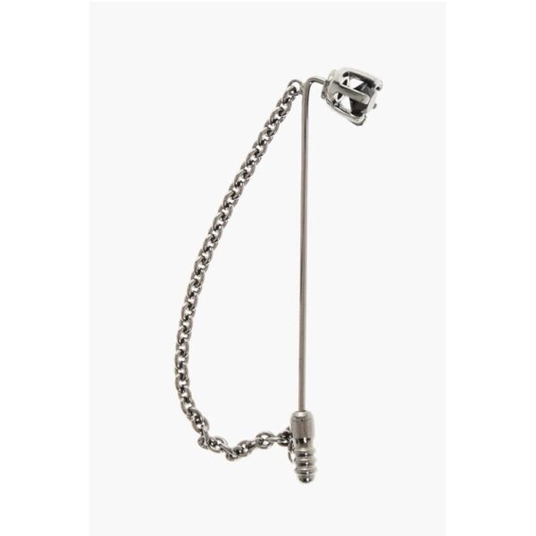 Dsquared² Metal Brooch with Chain - Image 2