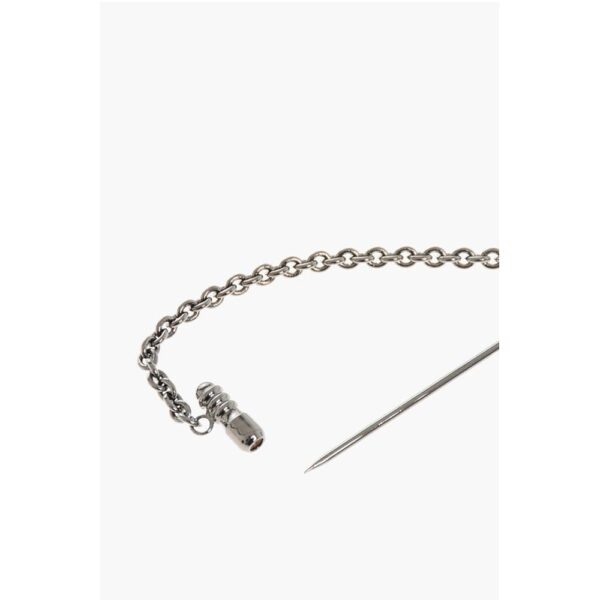 Dsquared² Metal Brooch with Chain - Image 3